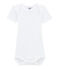 Set of 2 newborn baby short-sleeved unisex bodysuits LOT white