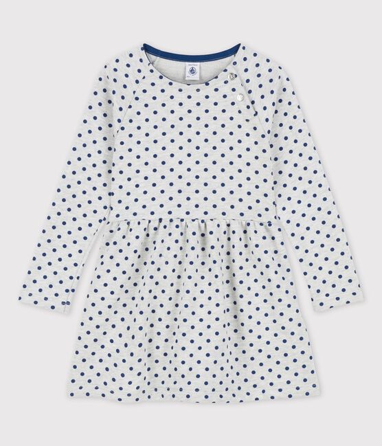 Robe manches longues en molleton enfant fille BELUGA grey/MEDIEVAL blue