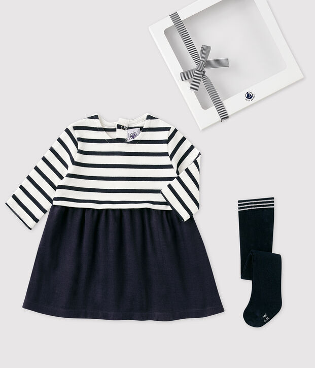 Girls' Dress and Tights Gift Set multicolor