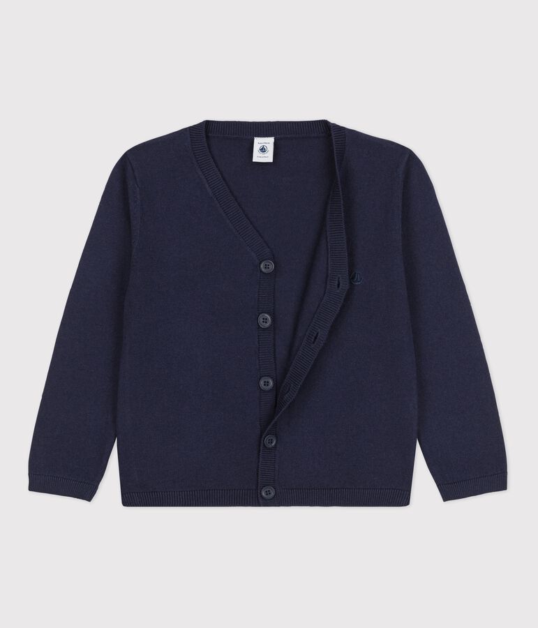 Boys' Wool/Cotton Cardigan SMOKING blue
