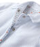 Unisex baby padded reversible milleraies jacket  FRAICHEUR blue/ECUME white