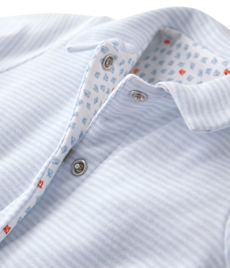 Unisex baby padded reversible milleraies jacket&nbsp; blue/white