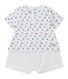 Baby boys' dual-fabric romper