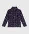 Children's floral pattern cotton rollneck top blue/multicolor