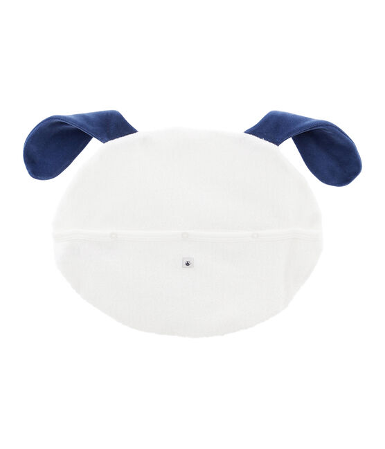 Pyjama Case in Brushed Terry Towelling MARSHMALLOW white/MEDIEVAL blue