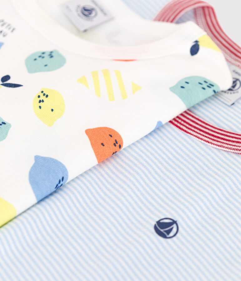 Children's short cotton pyjamas - 2-pack multicolor