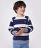 Children's unisex stripy cotton sweatshirt MEDIEVAL blue/AVALANCHE
