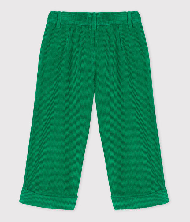 Girls' Corduroy Trousers MATCHA