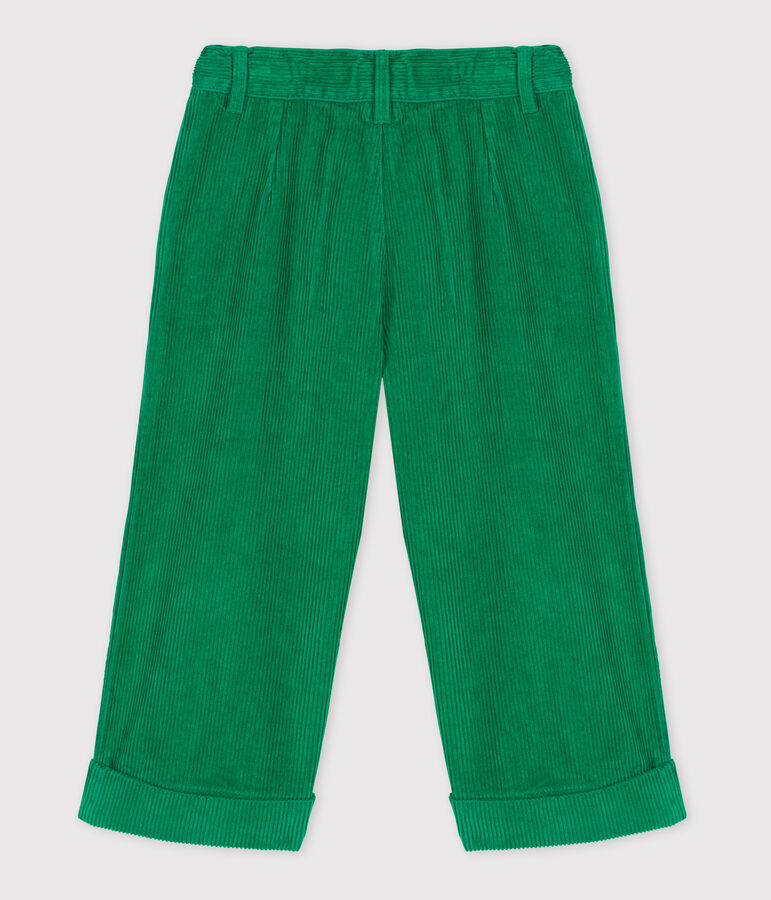 Girls' Corduroy Trousers MATCHA