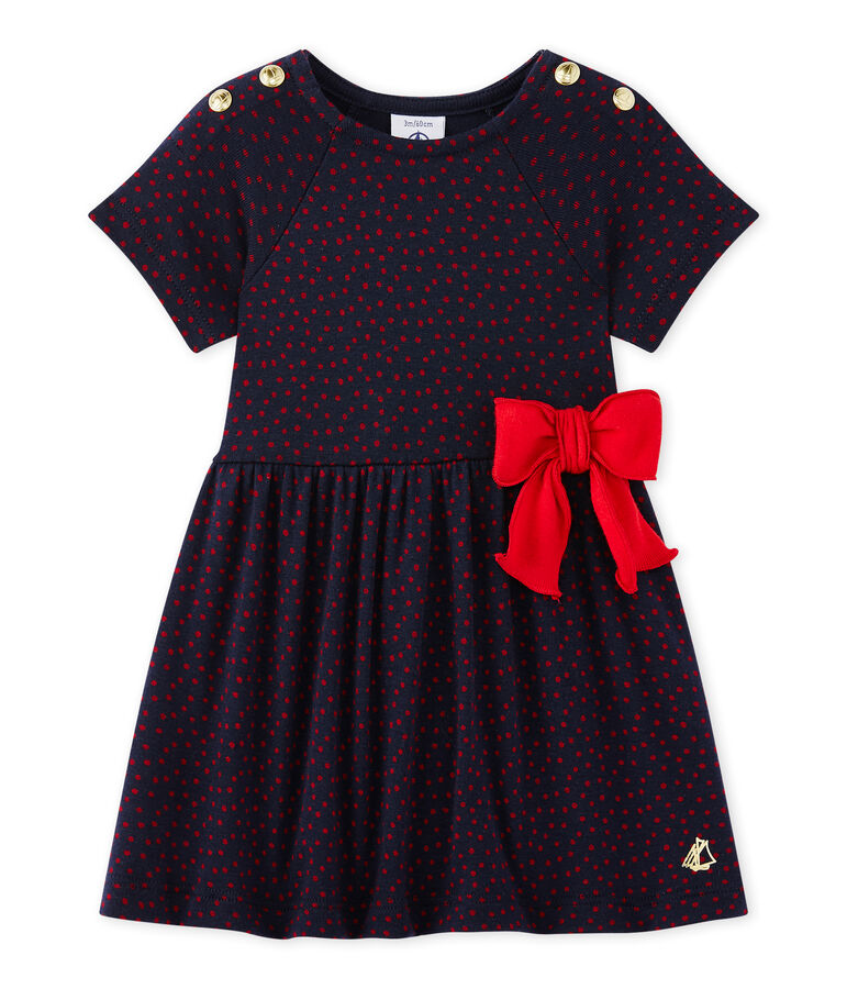 Baby girl's print dress SMOKING blue/TERKUIT red