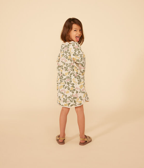 Girls' Printed Long-Sleeved Fleece Dress AVALANCHE+PANTY /MULTICO