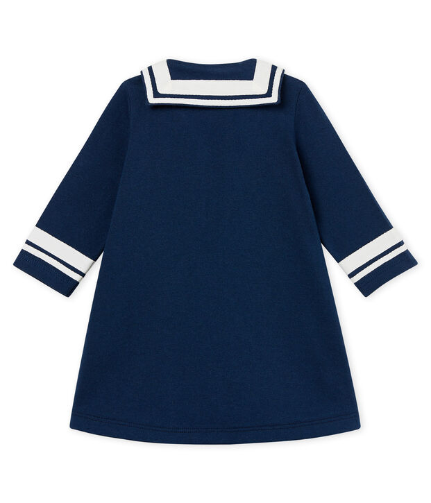 Baby girls' breton collared dress blue
