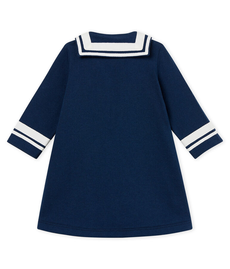 Baby girls' breton collared dress blue