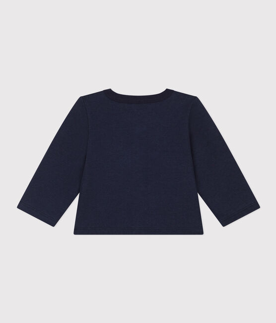 Babies' Thick Jersey Cardigan SMOKING blue