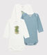 Petit Bateau x Deyrolle Baby Boys' Long-Sleeved Bodysuit - 3-Piece Set