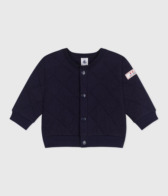 Babies' plain thick cotton cardigan SOIR