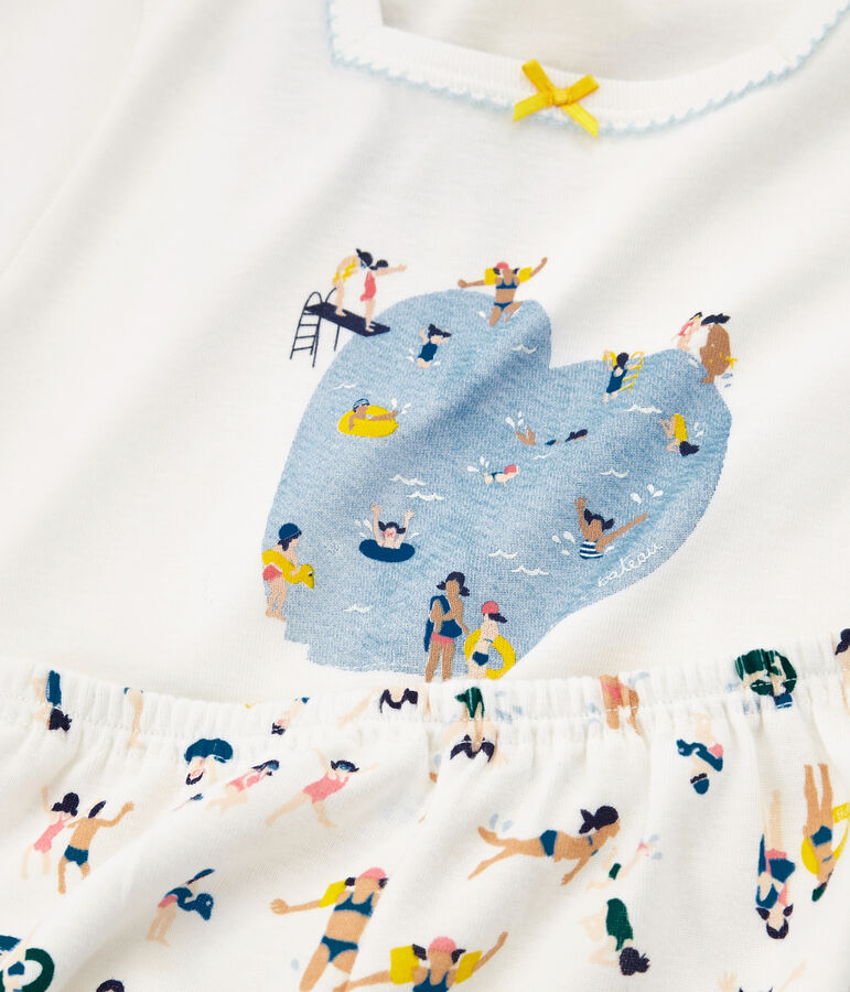 Girls' short Pyjamas white/multicolor