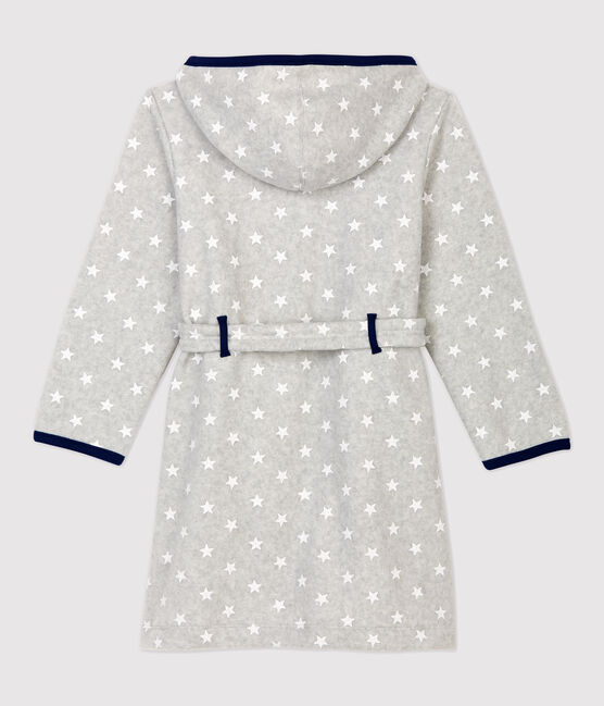 Unisex Star Fleece Dressing Gown BELUGA grey/ECUME white