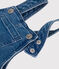 Babies' long-leg elastane denim dungarees BLEU DELAVE blue