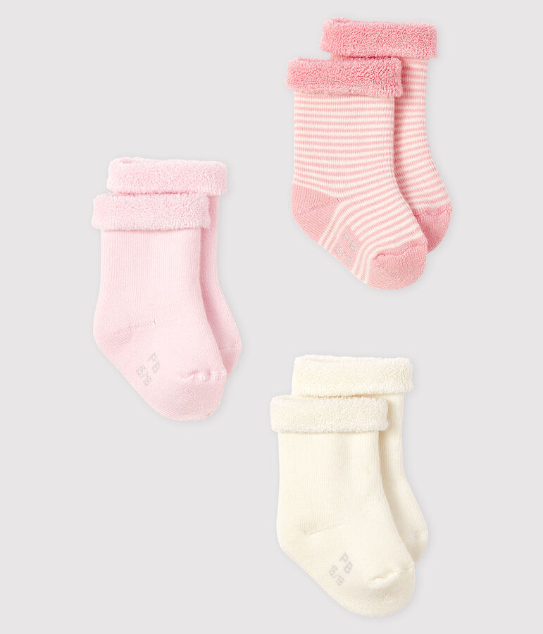 Knitted Babies' Socks - 3-Piece Set multicolor