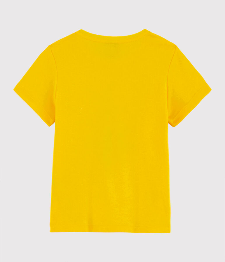 Girls' Short-Sleeved Cotton T-Shirt yellow