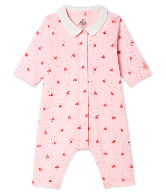 Babies' Footless Sleepsuit VIENNE pink/MULTICO white
