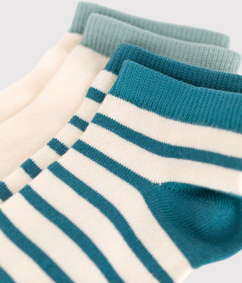 Pairs of children's stripy cotton socks - 2-pack multicolor