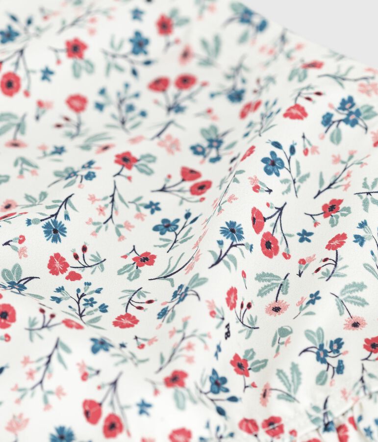 Babies' floral print frilly swim pants MARSHMALLOW white/MULTICO white