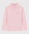 Children's plain cotton rollneck top JOLI pink