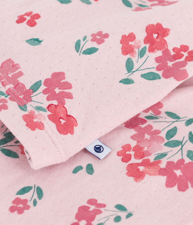 Children's floral printed tube knit pyjamas pink/multicolor