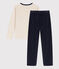 Children's Unisex Fox Patterned Velour Pyjamas SMOKING blue/MULTICO white