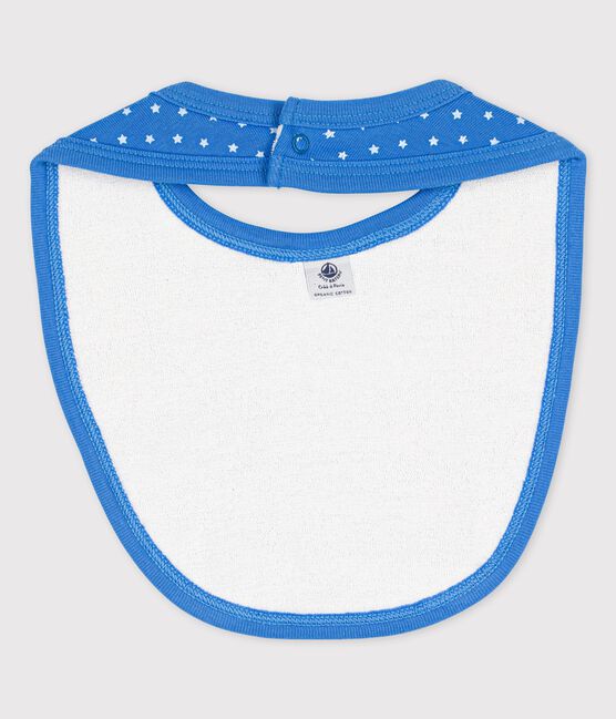 Organic Cotton Baby Bib BRASIER blue/MARSHMALLOW grey