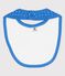 Organic Cotton Baby Bib BRASIER blue/MARSHMALLOW grey