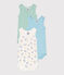 Babies' sleeveless printed cotton bodysuits - 3-Pack variante 1