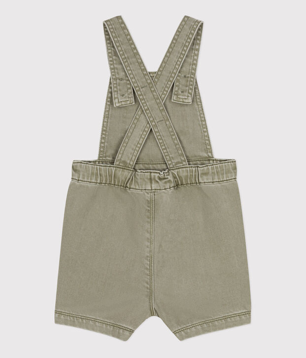 Babies' Denim Dungaree Shorts green