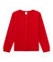 Girls' cardigan in wool and cotton FROUFROU red