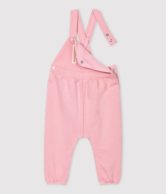 Babies' Fleece Dungarees CHARME pink