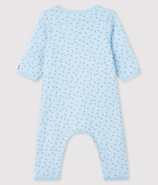 Baby Boys' Starry Footless Organic Cotton Bodyjama blue/grey
