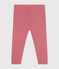 Babies' plain cotton leggings ROSEWOOD pink