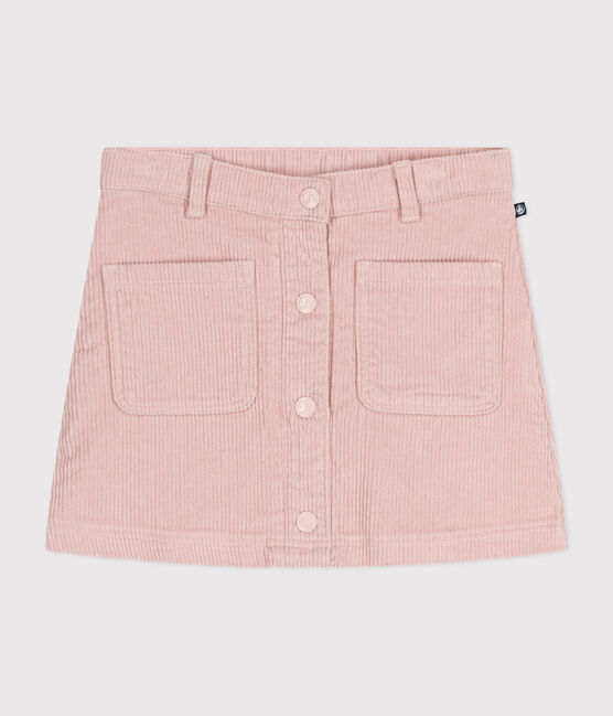 Little girls' velour skirt SALINE pink