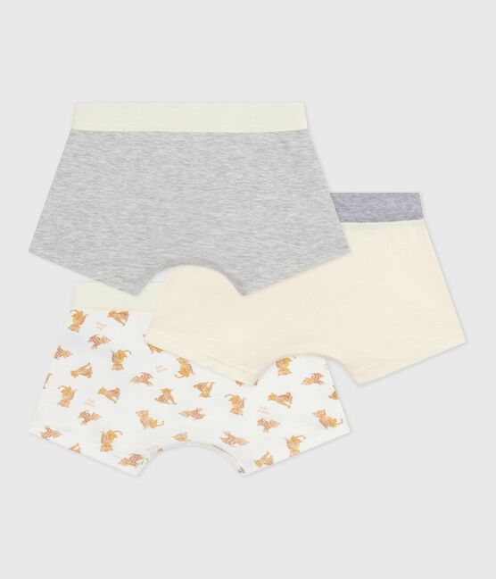 Pack of children's leopard-print cotton boxers with a covered waistband variante 1