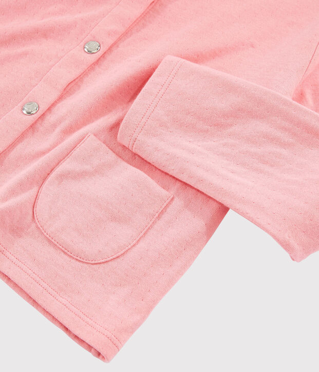 Girls' Tube Knit Cardigan pink