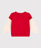 Babies' Fleece Varsity Jacket PEPS red/AVALANCHE white