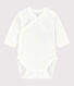 Unisex Babies' Short-Sleeved Wrapover Bodysuit