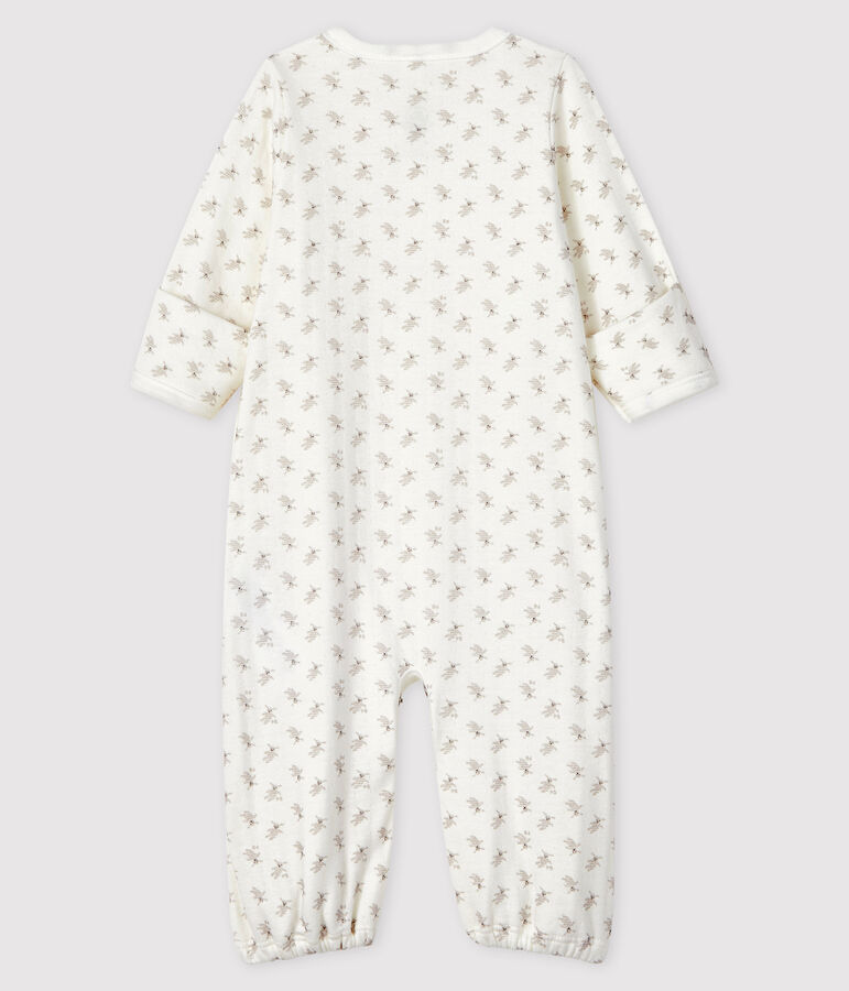 Babies' Rabbit Print Organic Cotton Jumpsuit/Sleeping Bag MARSHMALLOW white/MULTICO white