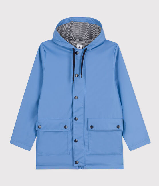 Iconic Recycled Fabric and Organic Cotton Raincoat EDNA blue