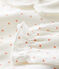Babies' Little Heart Patterned Cotton Sleepsuit MARSHMALLOW white/PAPAYE