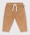 Babies' plain corduroy trousers LATTE