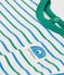 Babies' short-sleeved stripy cotton T-shirt white/multicolor