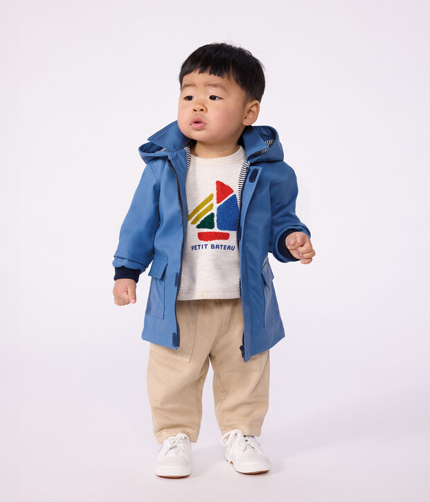 Babies' iconic plain raincoat blue